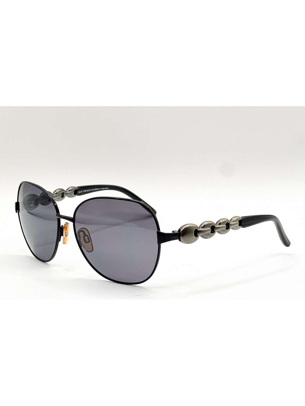 Sun Trends ST176 Black Oval Authentic Sunglasses 59-15-130